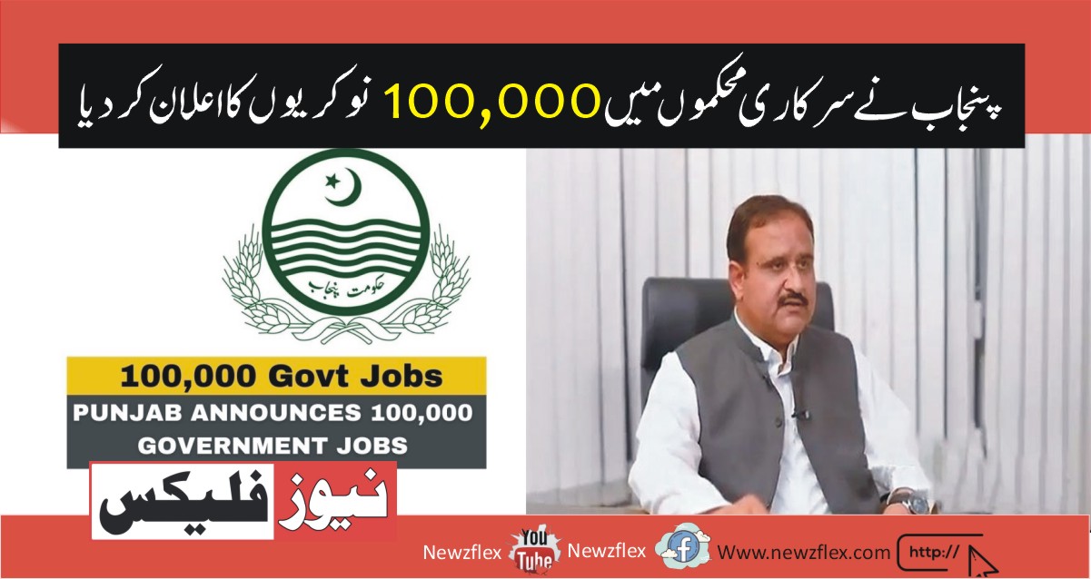 Punjab announced 100,000 jobs in Government departments