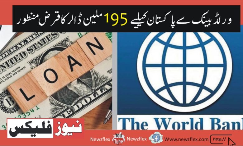 ورلڈ بینک سے پاکستان کے لیے 195 ملین ڈالر کا قرض منظور