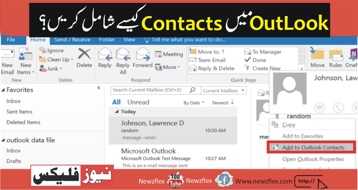 How to add contacts to Outlook