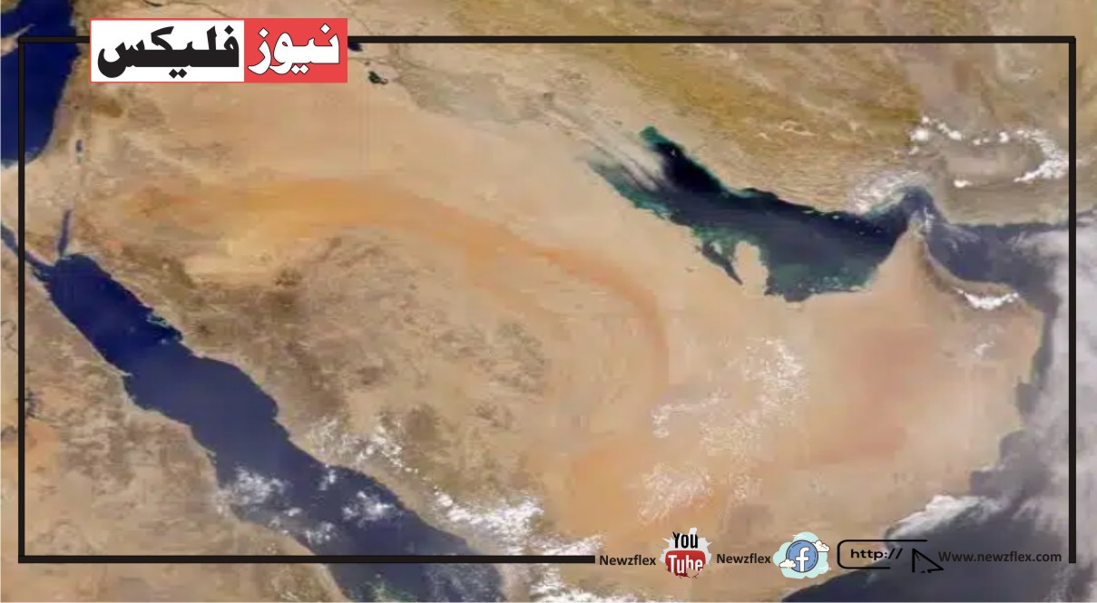 سعودی عرب سیٹلائٹ کا نقشہ، چاند کی روشنی سے روشن
